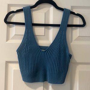 Cropped knit tank